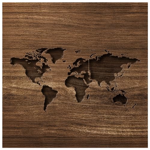 Image of Kayra Decor World Map Wall Stencil for Painting, Art and Craft - Size 16 inch x 24 Inch.