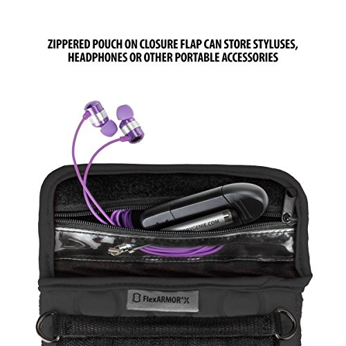 Usa Gear Tablet Holder Case Compatible With Ipad Mini 6 - Travel Bag Carry Cover With Built-In Capacitive Screen Protector & Adjustable Shoulder Carrying Strap Fits Ipad Mini Tablets (Black) #TOP5