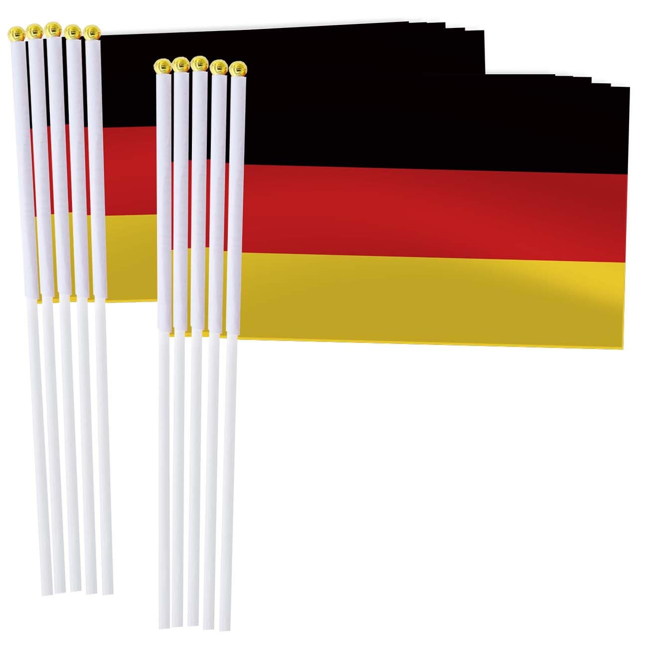 25 Pack Germany Handheld Small Flag,Mini German Hand Held Miniature Stick Decor โ image 1