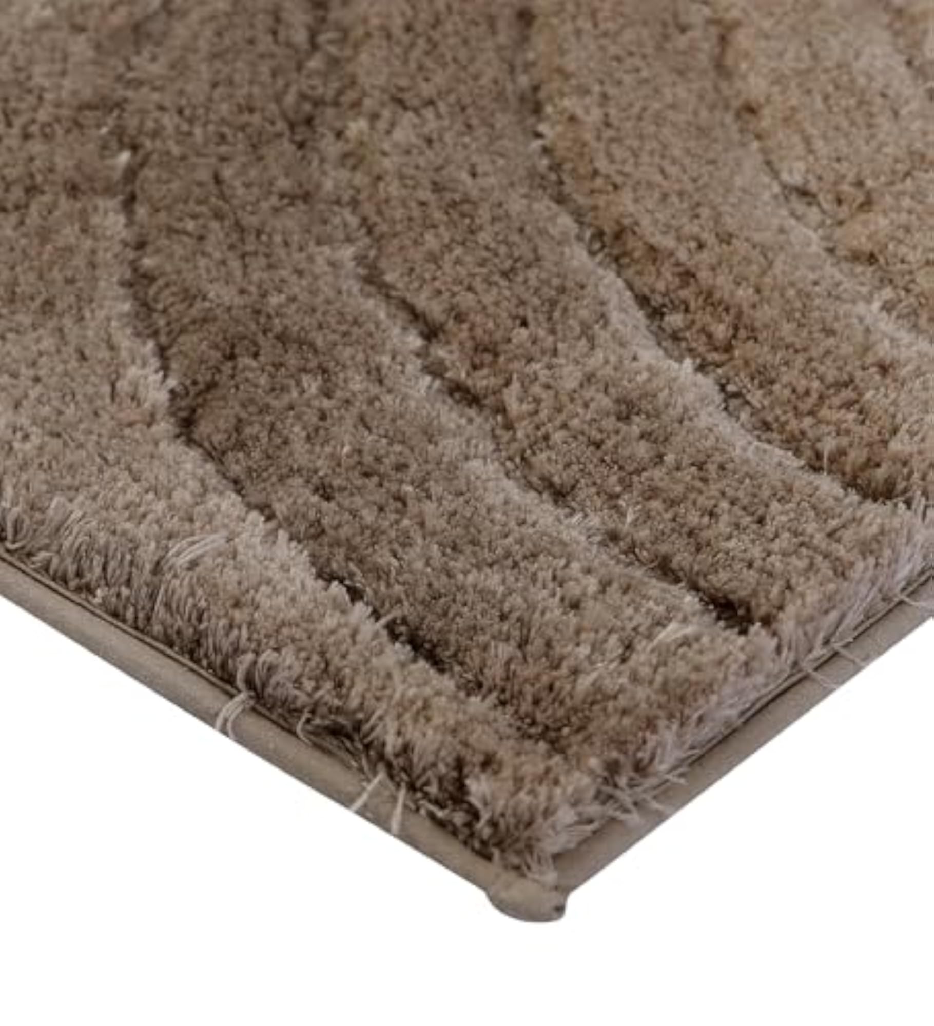 Wave Rectangular Shaped Microfiber Bath Rug 1800 GSM