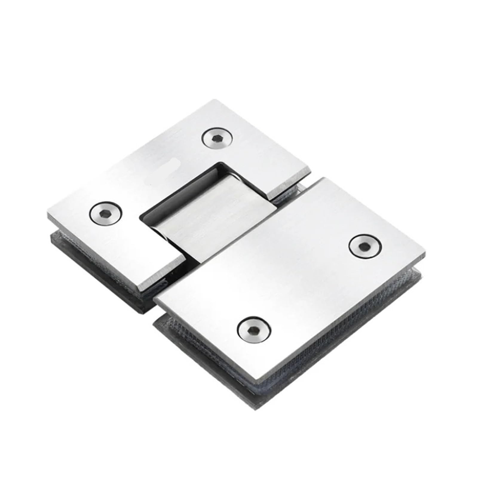 Bisagras para mamparas de ducha Abrazadera de soporte vidrio 90/180 grados for bisagra puerta ducha, acero inoxidable, resistente, for muebles, piezas repuesto(Grey 180 Degree)
