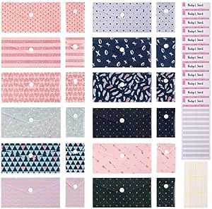 Porte-cartes Et Billets Realand - Lot De 2 Enveloppes En Cuir Synthétique, 2 Fentes, Bleu Et Violet - Pour Homme/femme