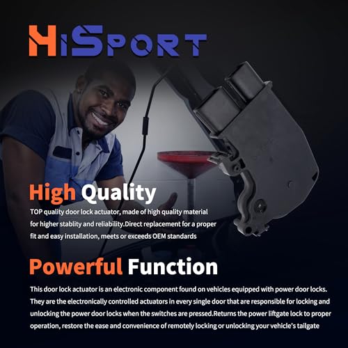 Image of HiSport Door Lock Actuator Motor Front Left Driver Side 72155-S5P-A11 72155S5PA11 Compatible with Honda Accord Civic CR-V Element Odyssey Pilot, Replacement for Acura RSX