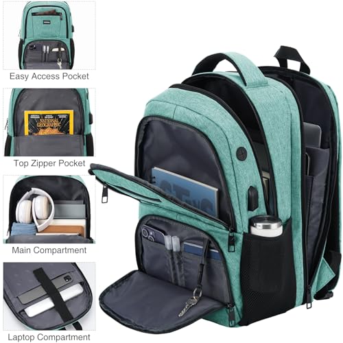 Image of Laptop Backpack for Men Women,College School Bookbags Boys Computer Bag for Teen Girls Business Travel