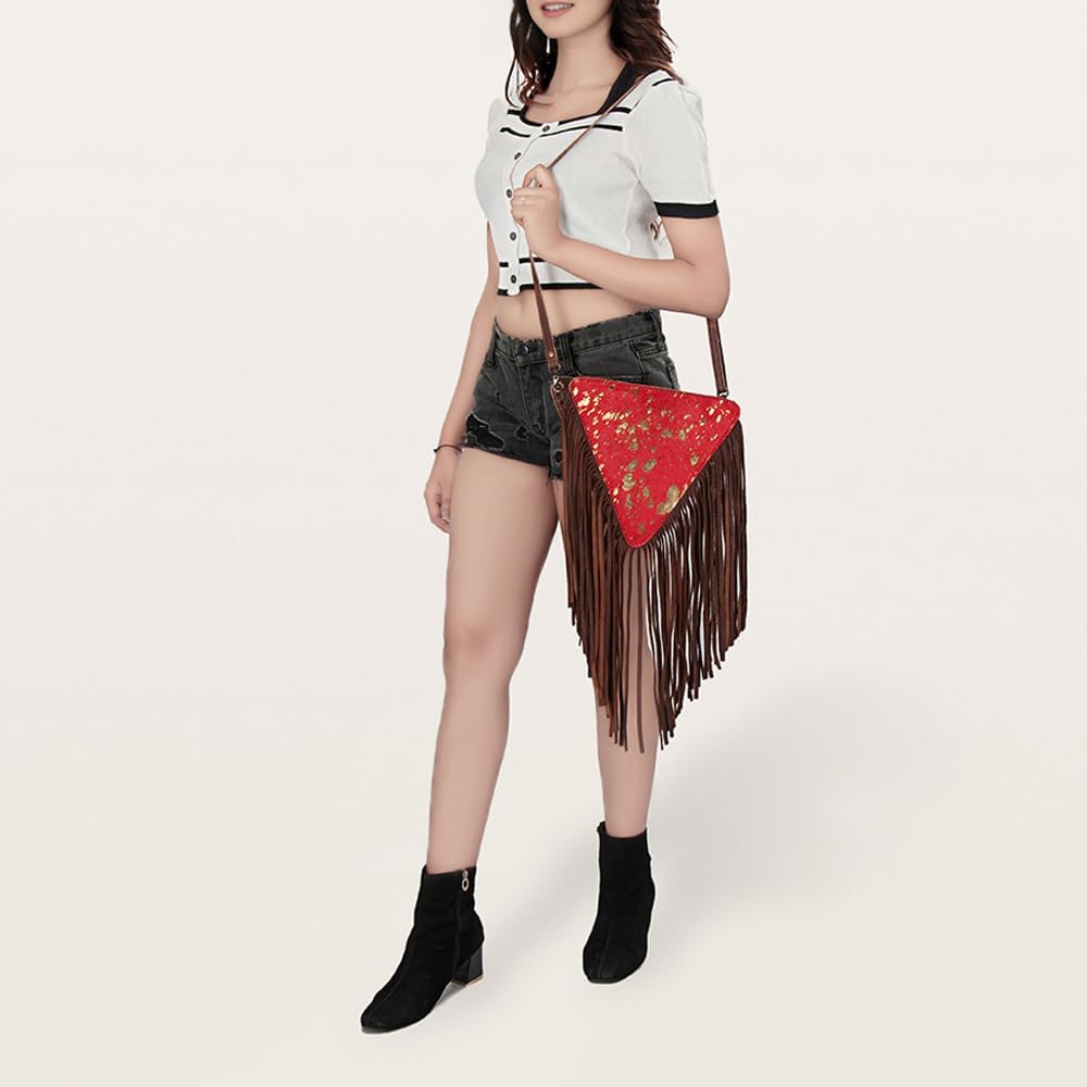 American Darling Cross Body Hair on Genuine Leather Western Women Bag | Handbag Purse Crossbody for Cute