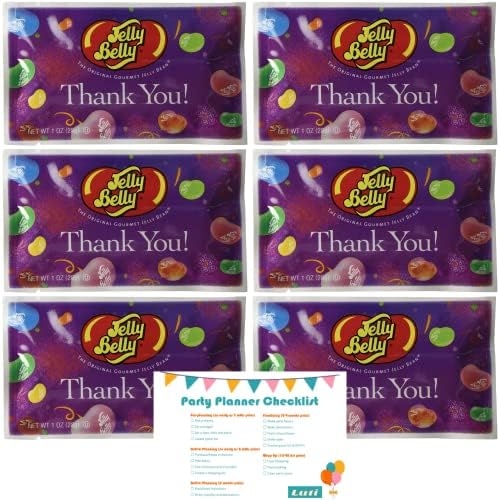 Jelly Belly THANK YOU Party Pack Bundle with 6 Jelly Belly