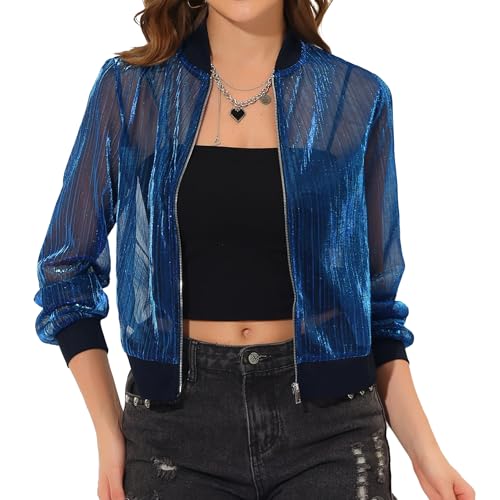 Amazon.com: Allegra K Women Shiny Party Glitter Mesh Sheer Long