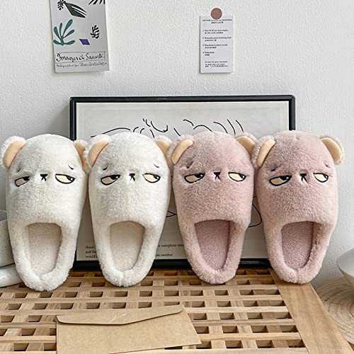 JOYEAR Bear Slippers,Teddy Bear Slippers,Thermal Slippers for Men and Women,Indoor Slippers for Animals in Winter4