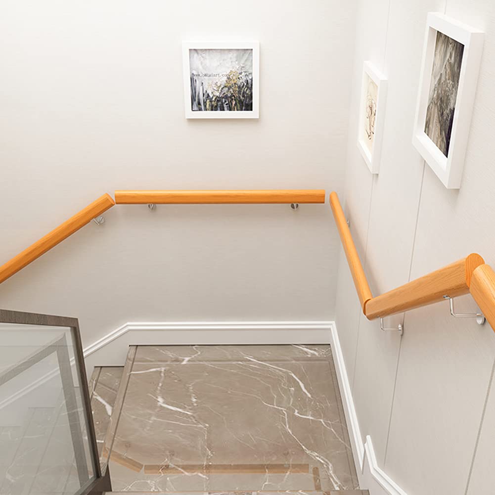 Drewniany zestaw poręczy bezpieczeństwa schodów dla dzieci i seniorów trwały 100 cm do wewnątrz i na zewnątrz poręcz ręczna do loftu i balustrady schodowej