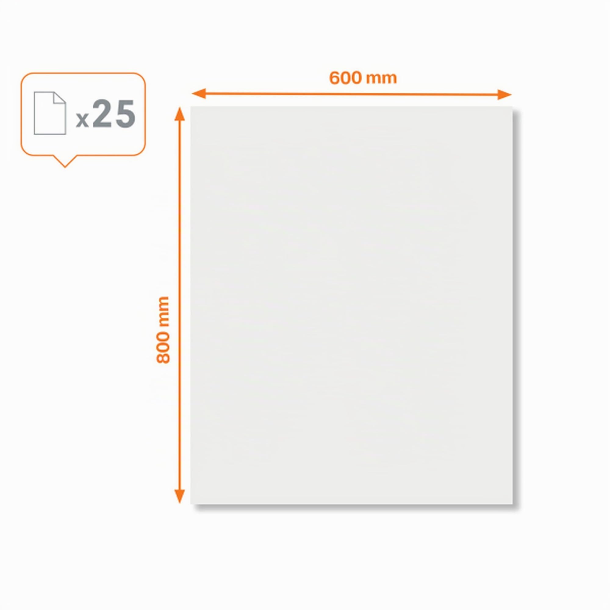 Nobo 1905157 Lot de 25 Feuilles Tableau Blanc à coller n'importe où pour une surface effaçable à sec instantanée/amovible 800 x 600 mm Blanc/Quadrillage Gris