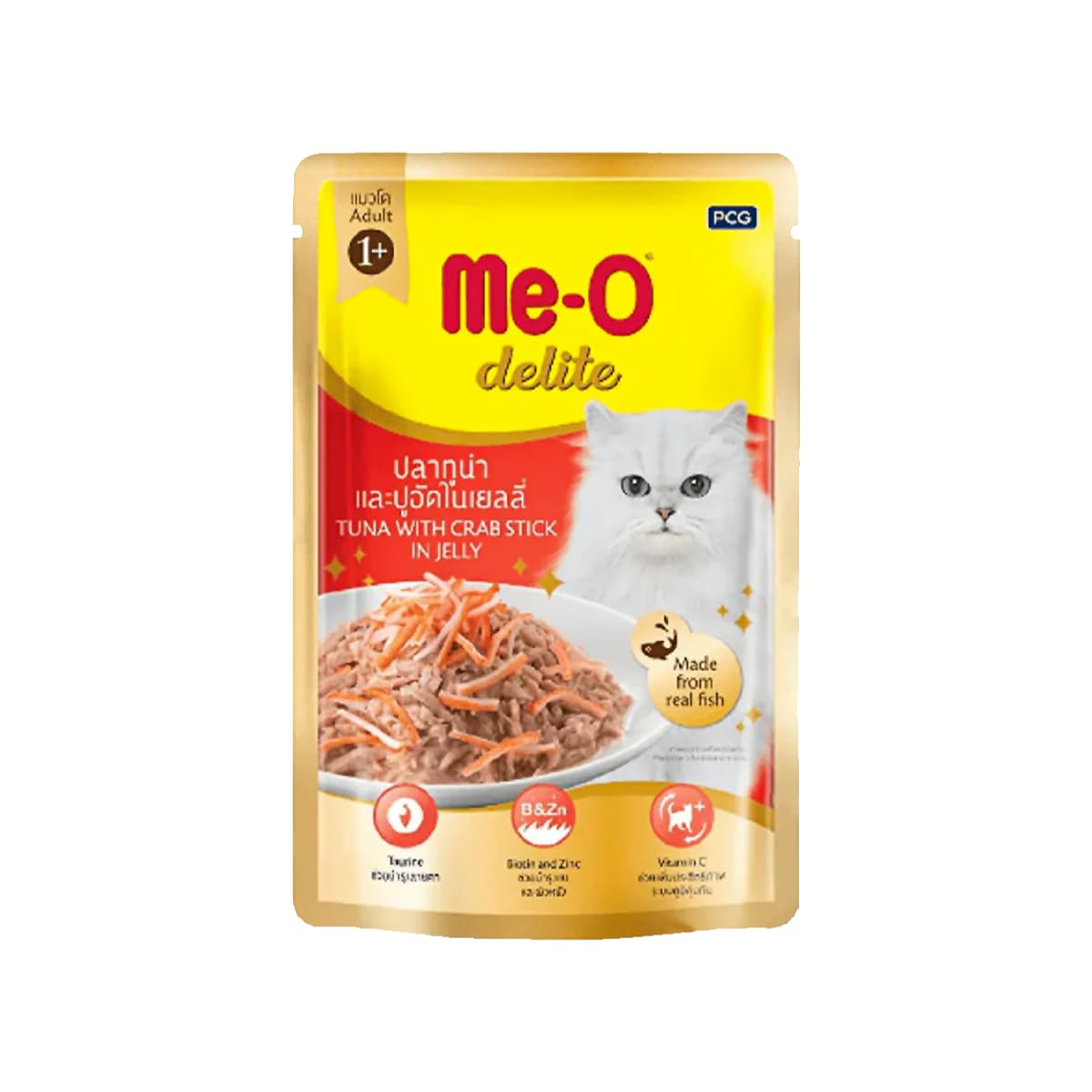 ME-O Delight Pouch Tuna with Crab Stick in Jelly 70G, Wet Food, Pack of 12 (70G X 12, 840G)-image-15
