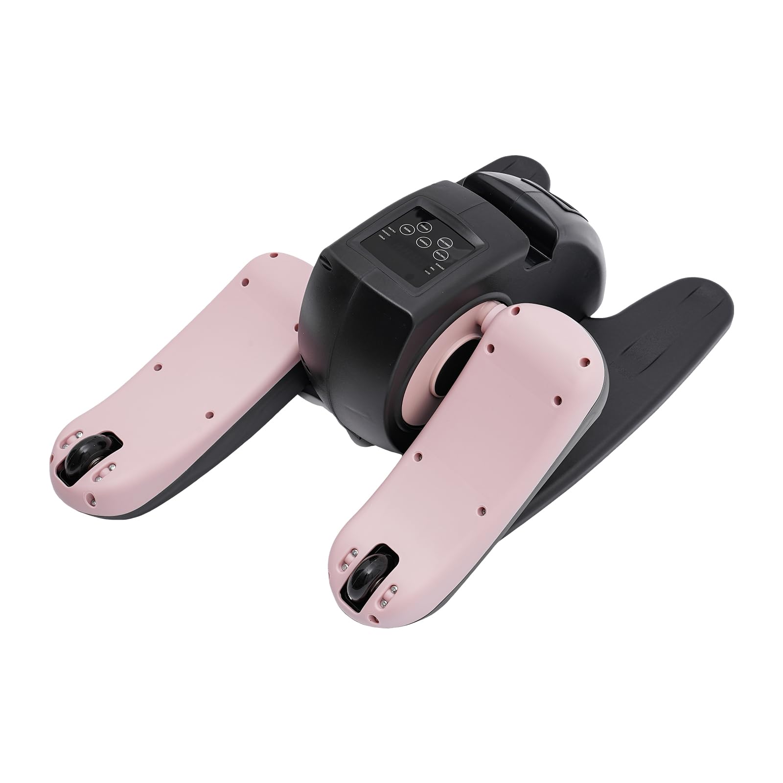 Mini Elektrischer Ellipsentrainer, Fußtrainer Elektrisch mit Anzeige und Fernbedienung, Motorisierter Beintrainer im Sitzen zur für Senioren und Erwachsene, Rosa, Schwarz