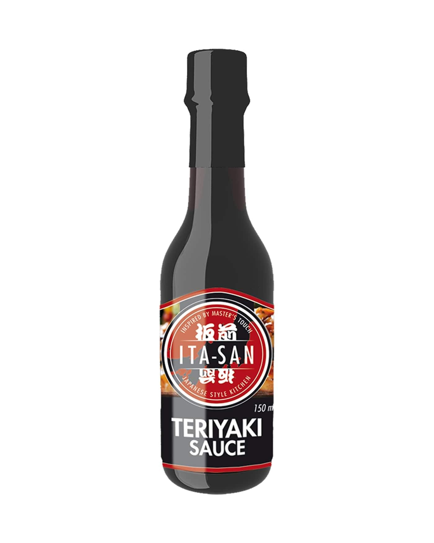 ITA-SAN Salsa Teriyaki, salsa sazonadora con aromas orientales, para platos asiáticos o como salsa para sushi, 12 x 150 ml