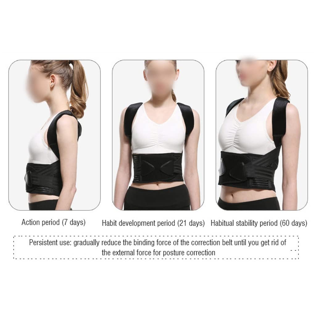 Correttore posturale Regolabile Supporto per la Schiena Nastro fissatore posturale per Spalla Postura Posteriore per Donna Corsetto per Postura (codice S)
