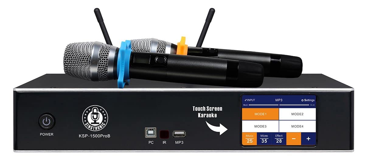 Singtronic KSP-1500ProB Professional 4 in 1 Digital 2500W Karaoke Amplifier W/Unlimited YouTube Songs by iPhone & Tablets