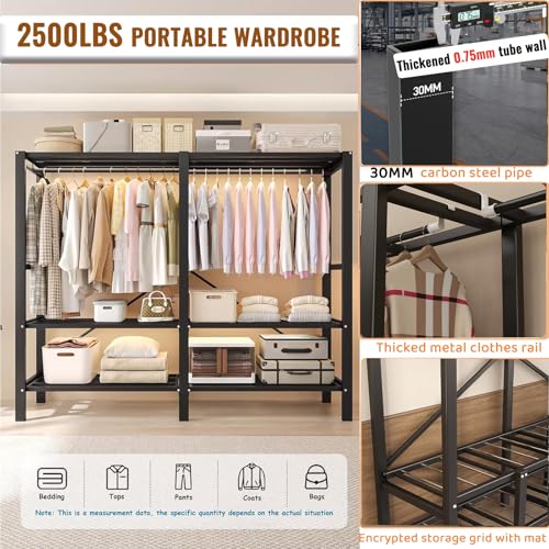 Evite ropa arrugada con este perchero plegable resistente de metal con puerta 7