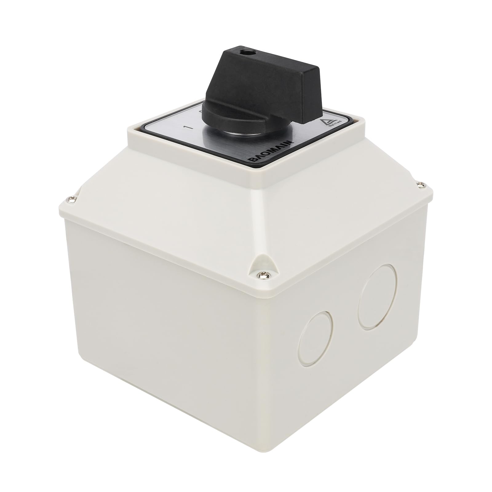 BAOMAIN Commutatore rotativo universale con interruttore principale, alloggiamento esterno, on/off, 690 V, 32 A, 3 posizioni, 3 fasi, approvazioni CE, IP66, LW28-32/D303.3D