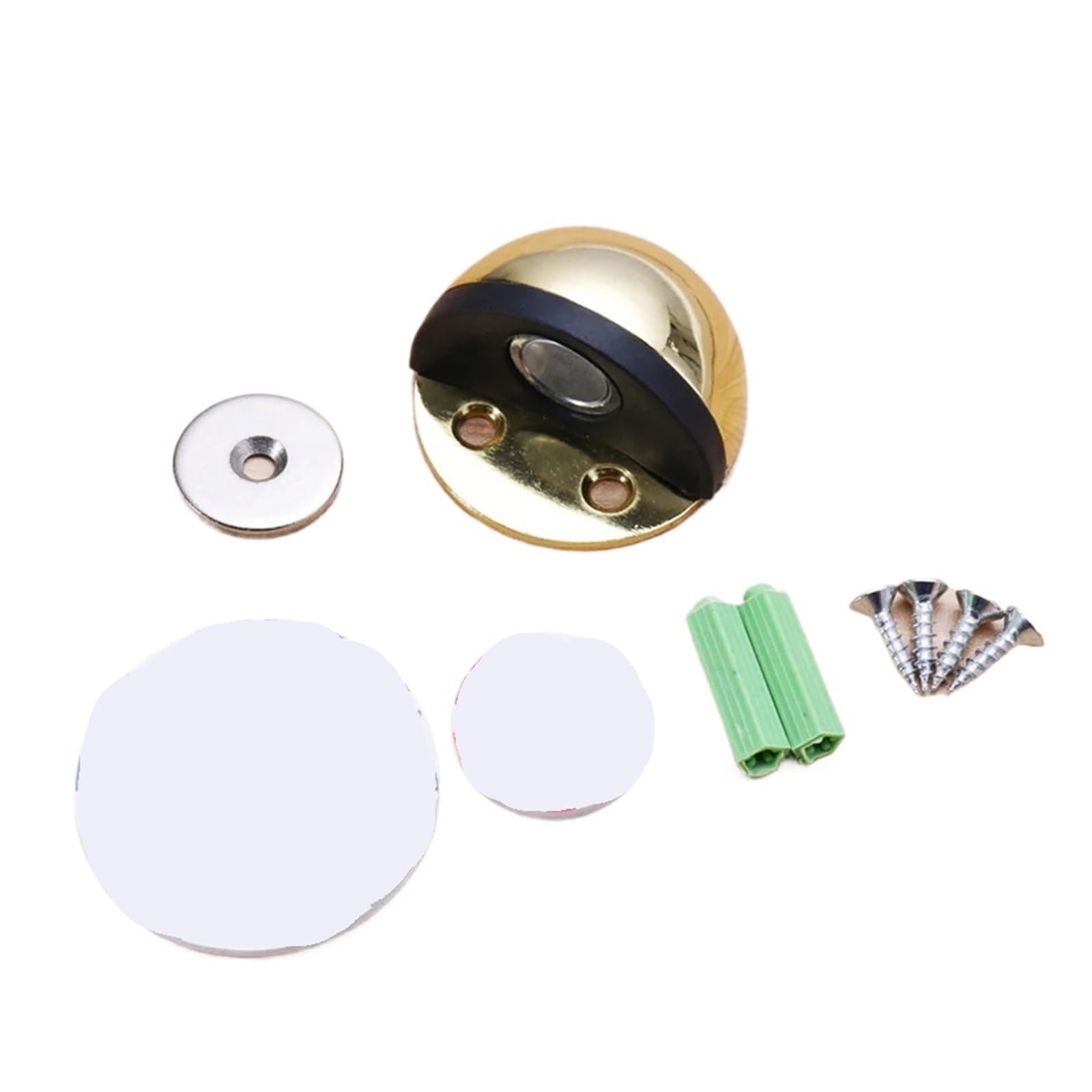 Kiddibubzi Color 05 Stainless Steel Rubber Magnetic Door Stopper Non Punching Sticker Hidden Door Holders Floor Mounted Door Stops(Color 05)