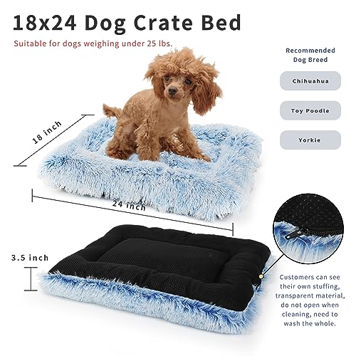 Dog Crate Bed 24 Inch Washable,Crate Beds for Small Dogs for Kennel Cage Travel Car Camping,Square Dog Bed Kennel Pad Plush Puppy Mat Pet Cushion Sleep Senior Fluffy Calming Cute fit Yorkie Dog Crate Bed 24 Inch Washable,Crate Beds for Small Dogs for Kennel Cage Travel Car Camping,Square Dog Bed Kennel Pad Plush Puppy Mat Pet Cushion Sleep Senior Fluffy Calming Cute fit Yorkie