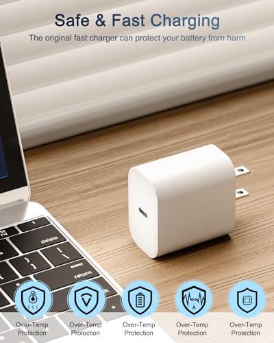 Image of Multi Charger 2 in 1 for iPhone 14 and 15, (USB C & Lightning) to USB C Fast Charging Cord with 20W PD Type C Fast Charging Block for iPhone 15 /14 /13 /12 Pro Max /11 /Xs Max /X,iPad Pro