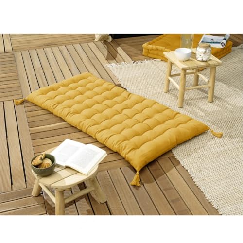 Mylittlebed - Colchón De Suelo Con Efecto Mariposa 120 X 60 Cm, Sobre De Algodón, 190 G M , Colchón Y Ropa De Cama Azafrán