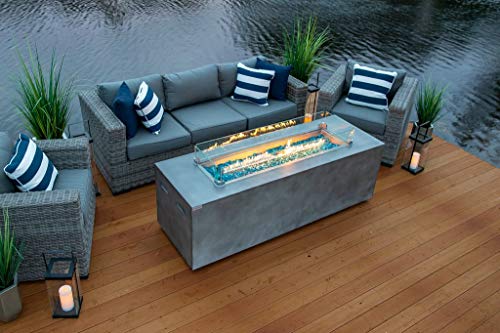 70-Linear-Rectangular-Modern-Concrete-Fire-Pit-Table-w-Glass-Guard-and-Crystals-in-Gray-by-AKOYA-Outdoor-Essentials-Caribbean-Blue
