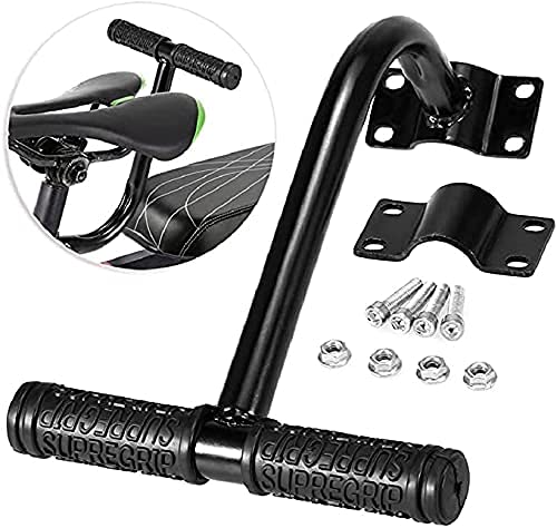 Queta Sedile bicicletta per bambini, sedile posteriore della bicicletta con schienale, sedile posteriore di spugna morbida, accessori per bicicletta, con cuscino e schienale morbido comodo