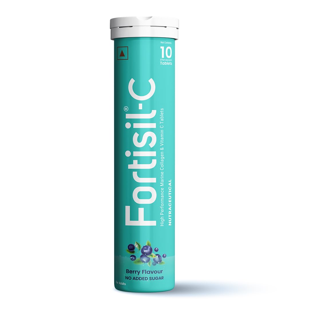 C- High Performance Marine Collagen Effervescent Tablets | Vitamin C 65 mg | Skin Firmness & Hydration | 10 Tablets