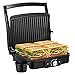 Produktbild Kontaktgrill, Tischgrill Elektrisch für Beidseitiges, Antihaftbeschichtete Gerillte Grillplatten, 180-Grad-Öffnung, Verstellbarer Temperaturregler, Fettarm, 2000W