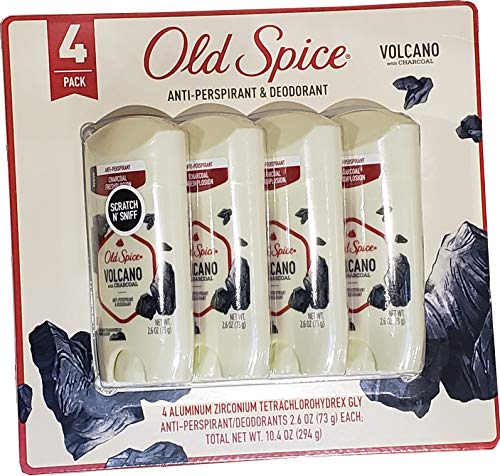 Old Spice Old Spice Men's Volcano With Charcoal Antiperspirant (4/2.6 OZ Net Wt 10.4 Oz), 10.4 oz