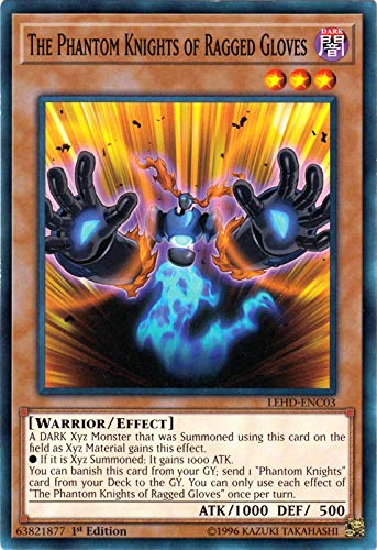 Amazon.com: Yu-Gi-Oh! - The Phantom Knights of Ragged Gloves - LEHD-ENC03 -  Common - 1st Edition - Legendary Hero Decks