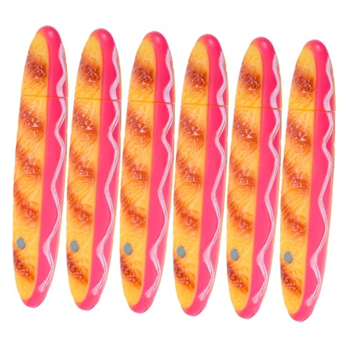 CONGARTENO 6個バックトゥスクール用品 面いインクペン おもしろ文房具 ホットドッグ形状のノベルティボールペン 軽量で耐久性あり かわいい学