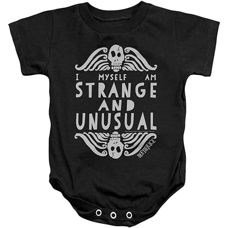 Beetlejuice I Myself Am Strange and Unusual Baby Onesie: A Hauntingly Adorable Choice