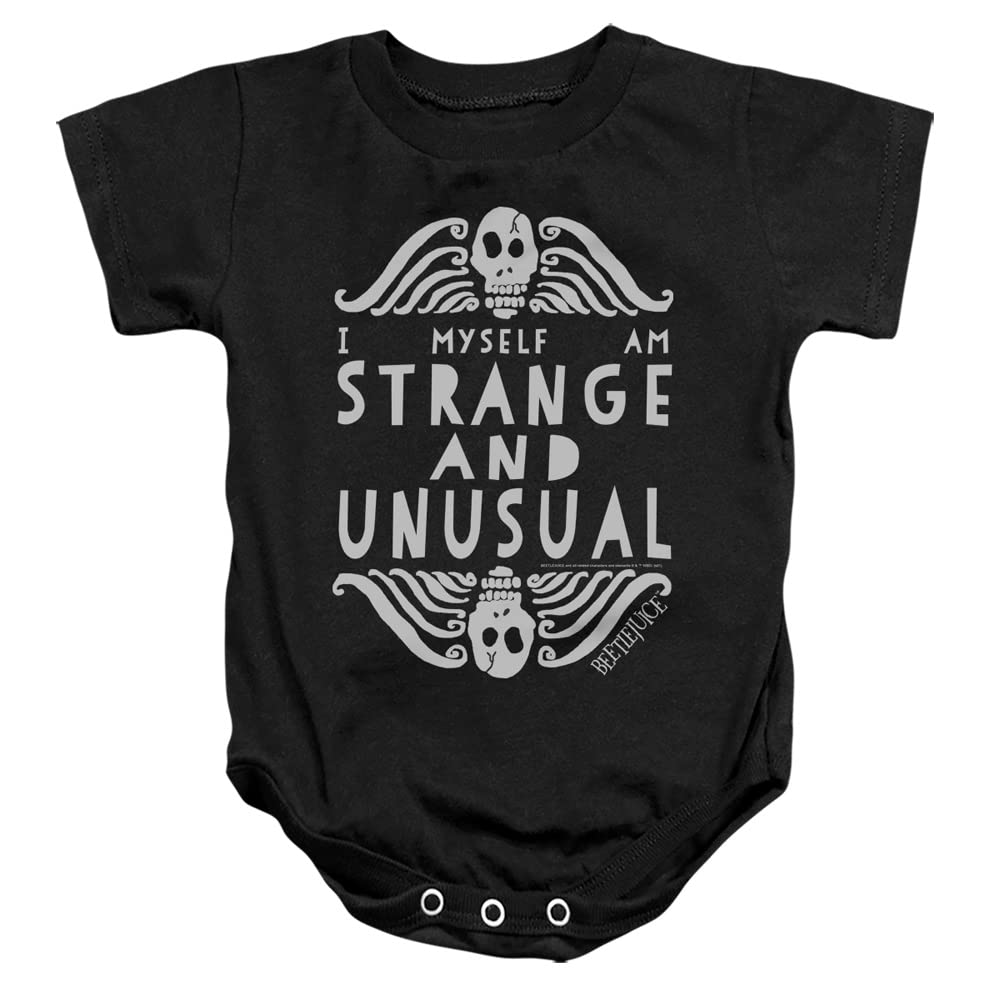 Beetlejuice Myself Strange and Unusual Unisex Infant Snap Suit for Baby (6 Months) Black