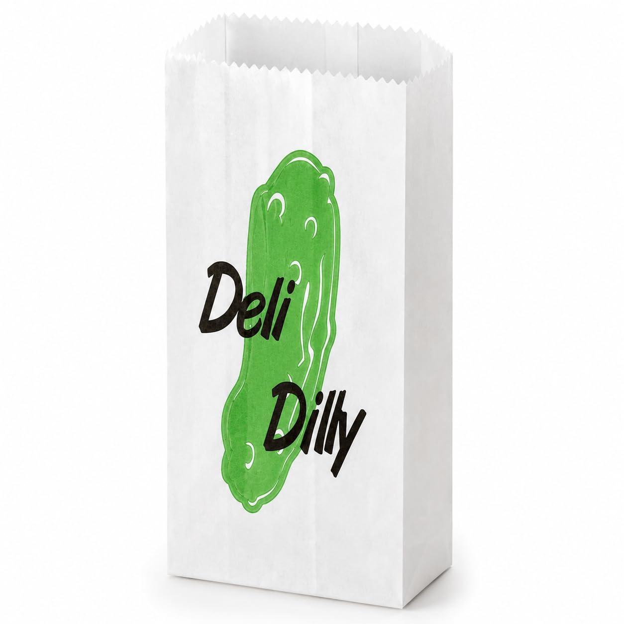 Printed Paper Pickle Bag by Glownary – 7" x 6 1/2", 70.0 pounds, Paper, Brown, Pack of 2000