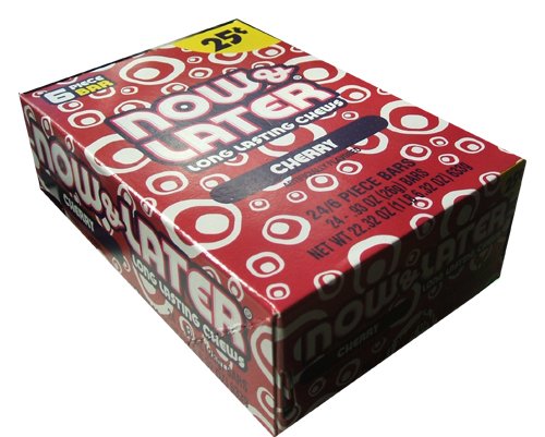 Now and Later Cherry Flavored Candy Forty-Eight 4-Piece Bars