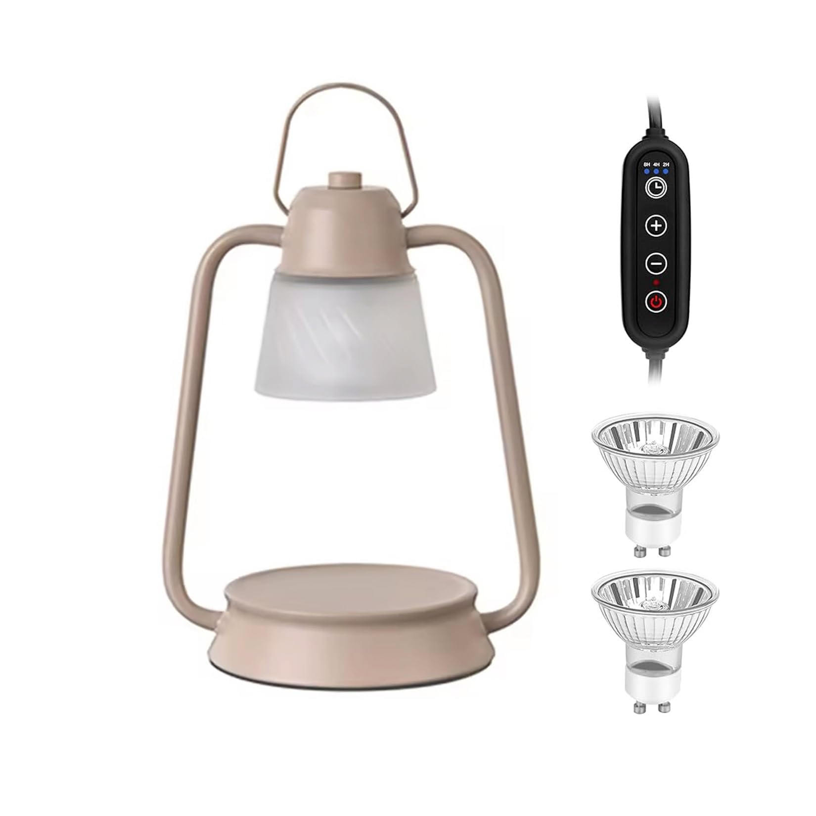 Lampa Podgrzewająca Do Świec Ze Ściemniaczem, Prezenty Urodzinowe Dla Kobiet, Ocieplenie Domu Nowy Wystrój Sypialni W, Zegar Woskowy Słoikach Z 2 Żarówkami(Brown)