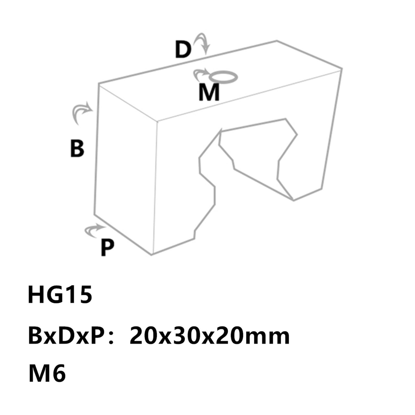 4 Piezas Bloque Límite HG15 HG20 Para Guías Lineales - Anillos De Fijación Anticolisión