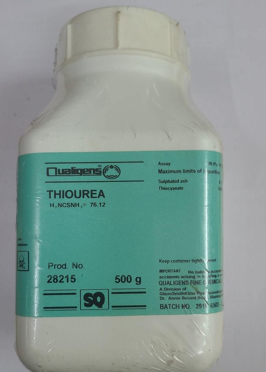 THIOUREA QUALIGENS 500GM H2NCSNH2 M.W. 76.12 (CAS NO. 62-56-6)