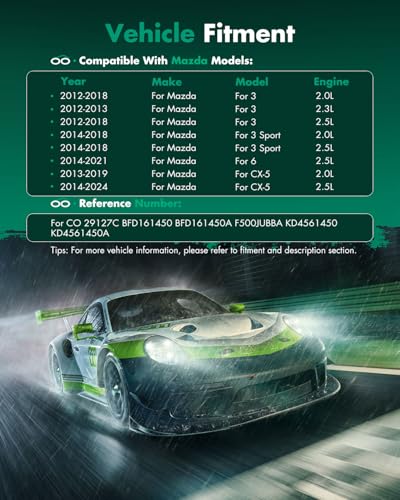 Image of SCITOO AC Compressor fit for Mazda 3 2.0L 2012-2018 | Fast Cooling, Ultra Low Noise (≤72 dB)Air Conditioner Compressor with Clutch, Easy Installation, BFD161450 BFD161450A