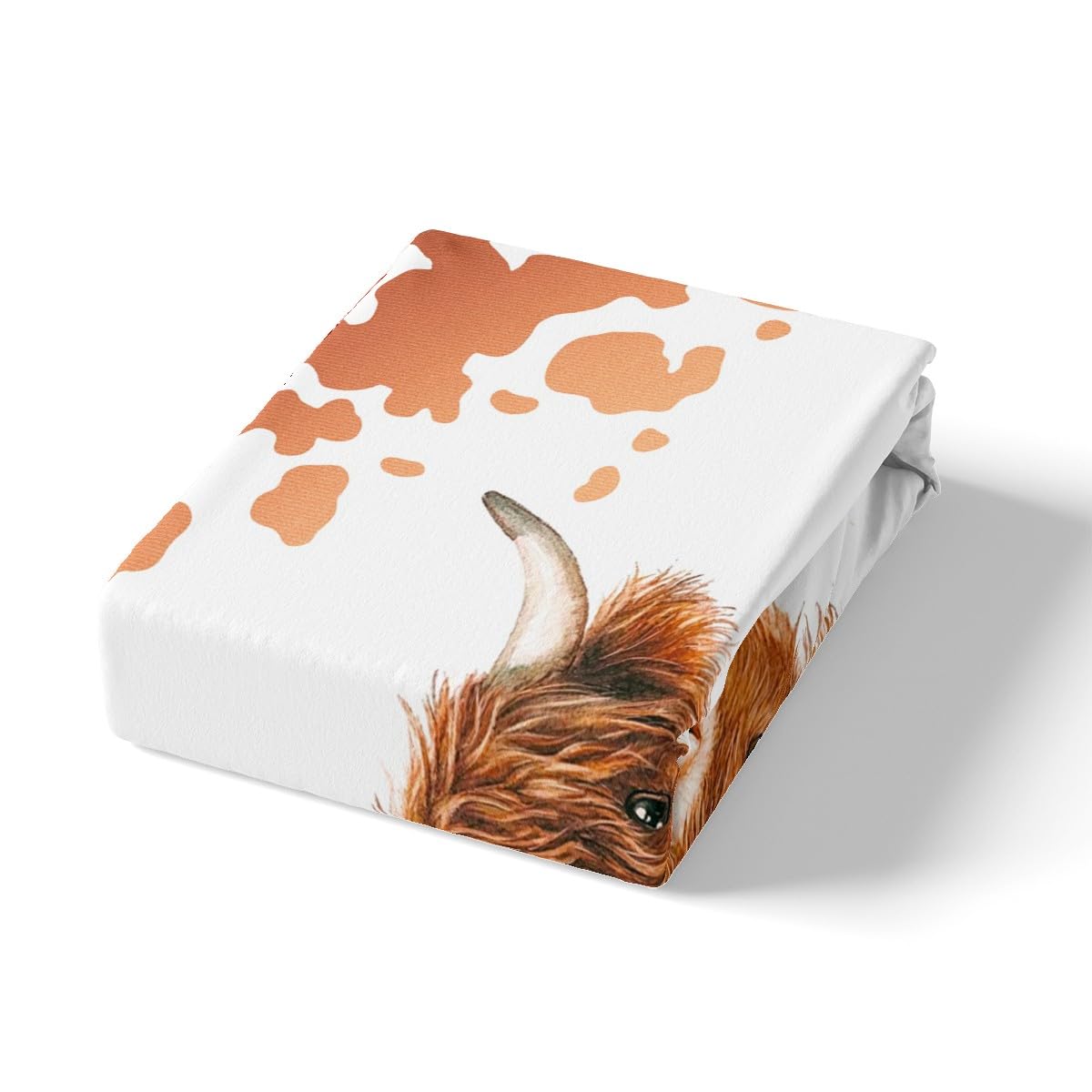 Homemissing Cute Highland Cow Bedding Set Double Highland Cattle Bedding Duvet Cover Set For Boys Teens Decor Animal Comforter Cover Set Western Decor Bedspread Bedroom Farmhouse Quilt Cover 3Pcs - Image 6