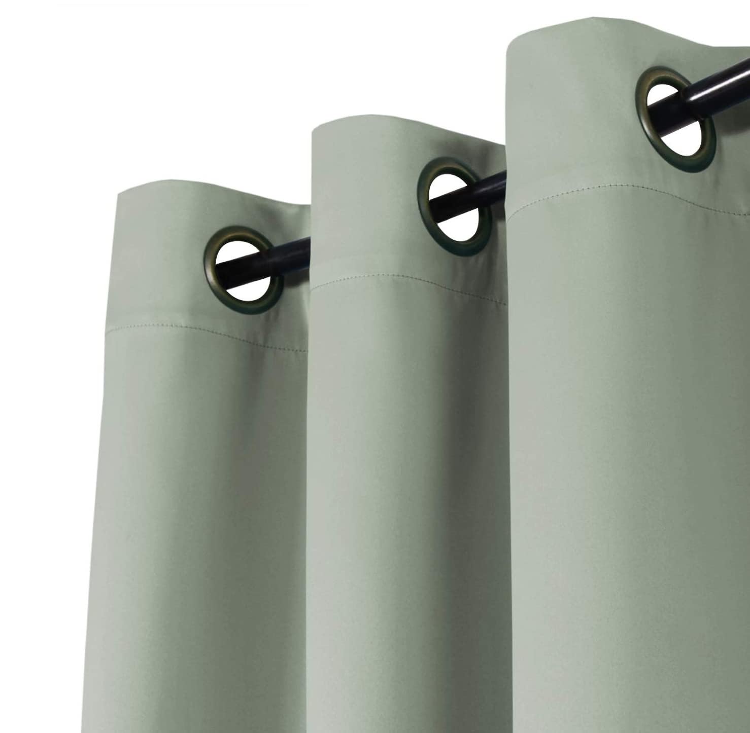 Tenger Home Verdunkelungsvorhang Mit Schlaufen - Blickdichter Gardine 100x150cm In Salbei-grün