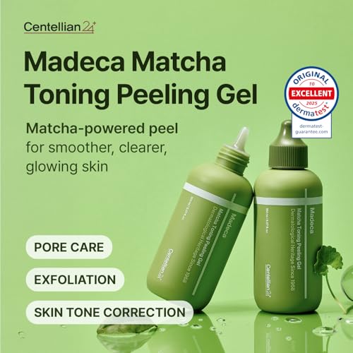 Image of CENTELLIAN 24 Madeca Matcha Peeling Gel (5.07fl oz) - Gentle Exfoliator for Clear, Smooth & Balanced Skin, Korean Skin Care. Matcha-TECA Complex, Charcoal Capsules.