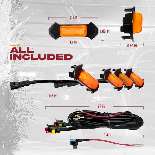 Luces LED de Rejilla Delantera Ámbar para Tacoma TRD PRO 2016-2023 miniatura 6
