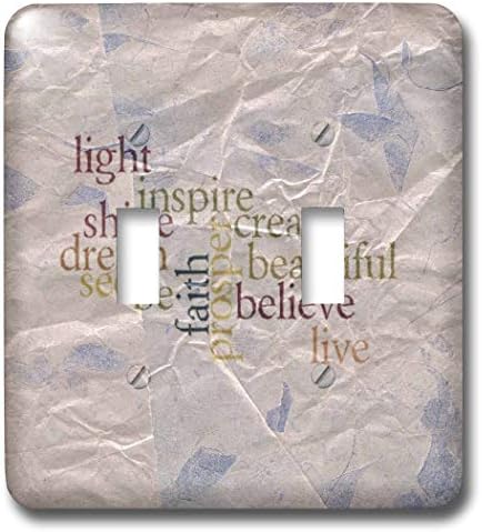 3dRose Patricia Sanders Inspirations - Inspire Faith Words Inspirational Religion and Spirituality - double toggle switch (lsp_29531_2) image 2