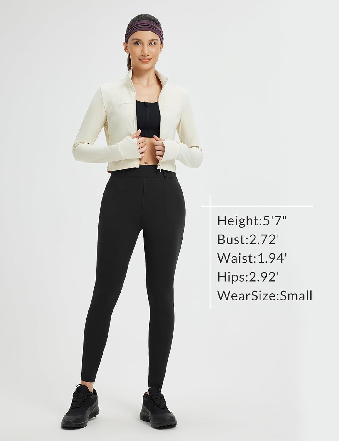 baleaf Womens Fleece Lined Leggings 4 Pockets Warm Thermal Winter Insulated Petite Pants Snow Cold Gear - Image 8