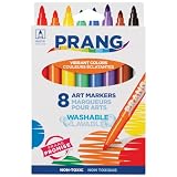 Prang Classic Art Markers, Washable, Bullet Tip, Assorted Colors, 8 Count