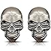 2 Pcs 3D Metall Auto Motorrad Aufkleber Totenkopfaufkleber Abziehbilder Skull Stickers Auto Schädel Autoaufkleber Decal Dämonen Fahrzeug Aufkleber Totenkopf Ornament Kühlschrankaufkleber (Silber)