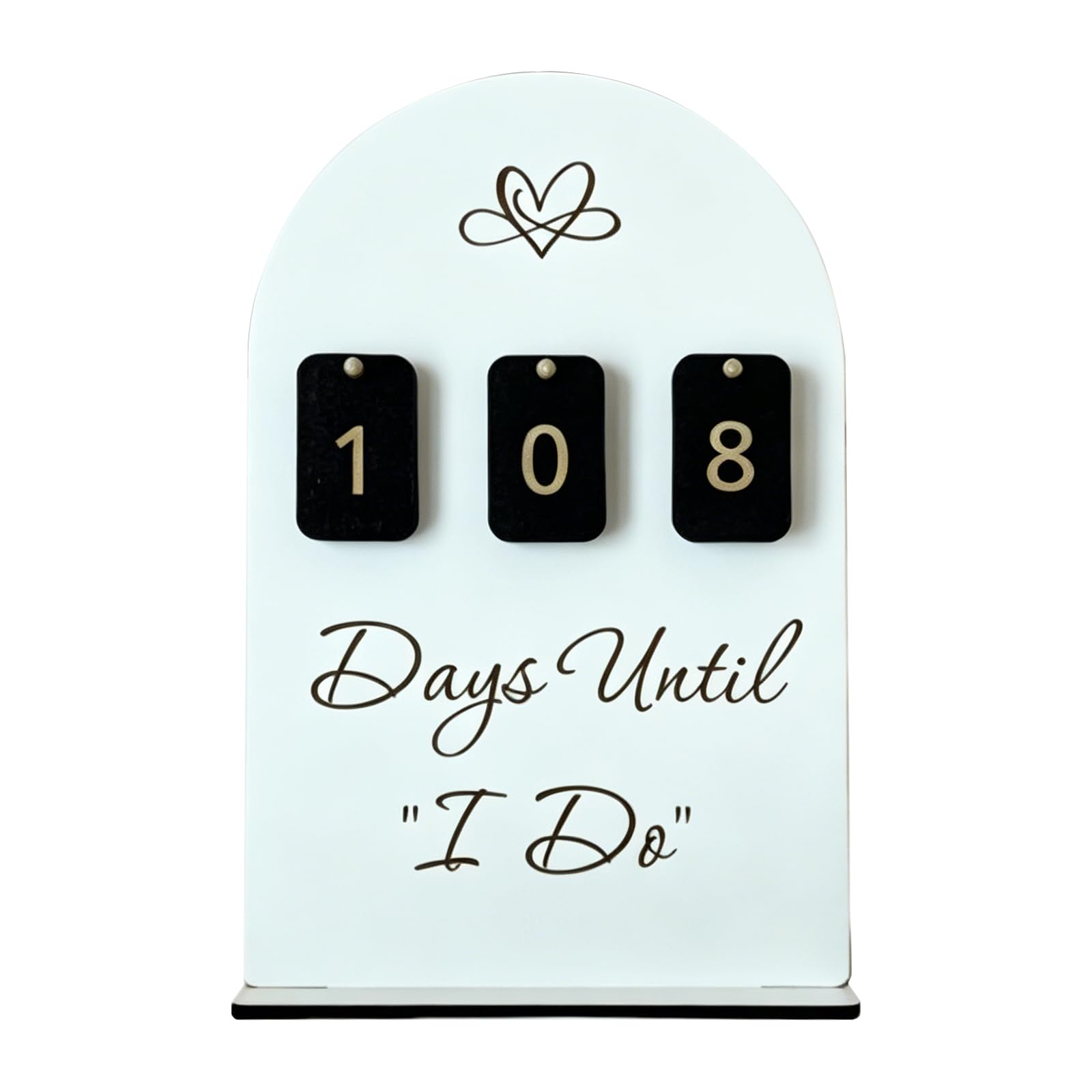 Shelf Decor, Books Read This Year Counter, White Wedding Countdown, Bohemian Style Wooden Countdown Calendar For Readers, Teachers, Writers, And Library Lovers
