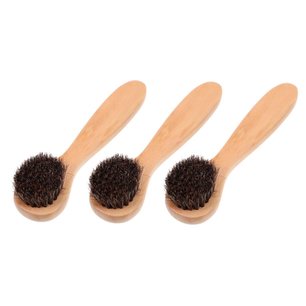 Didiseaon Facial Brush Exfoliator 3pcs Soft Bristle Face Cleaning Brush Wood Handle Men's Face Scrubber for Deep Cleansing and Skin Refinement